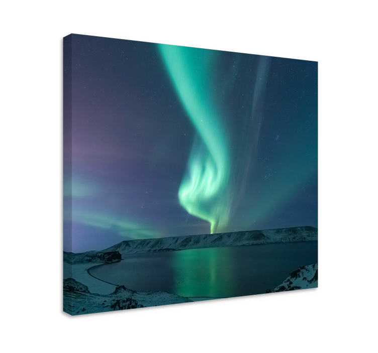 Landscape canvas aurora borealis scene - TenStickers