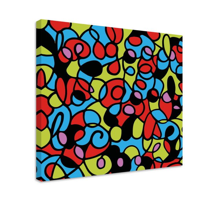 Colorful design irregular lines modern canvas - TenStickers