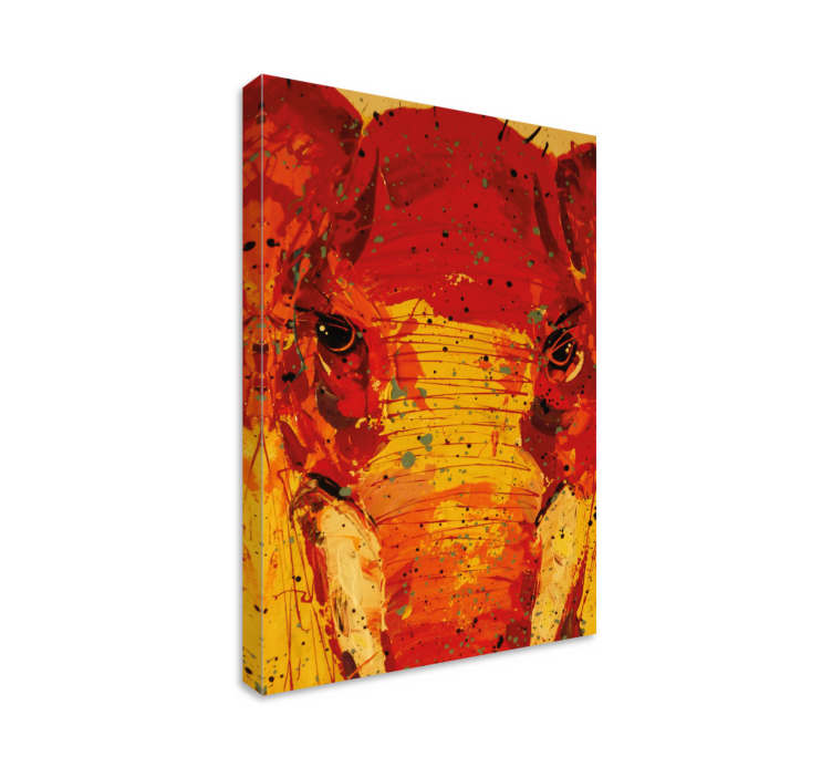 Elephant wallart vibrant elephant portrait - TenStickers