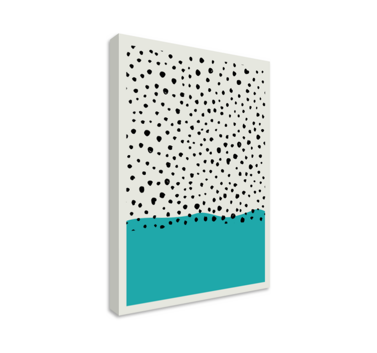 Dotted Aqua Pattern modern canvas art - TenStickers