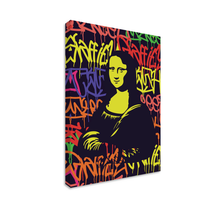 Canvas art mona lisa street art - TenStickers