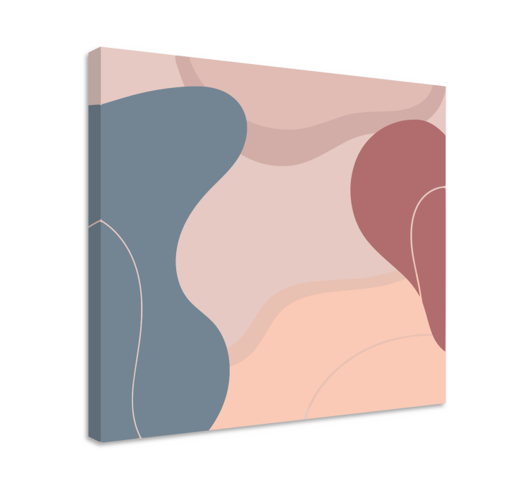Modern canvas art in organic shapes harmony - TenStickers