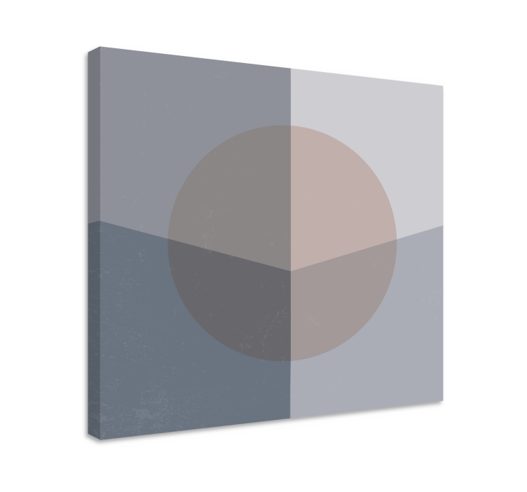 Pink and gray geometric art geometric canvas - TenStickers