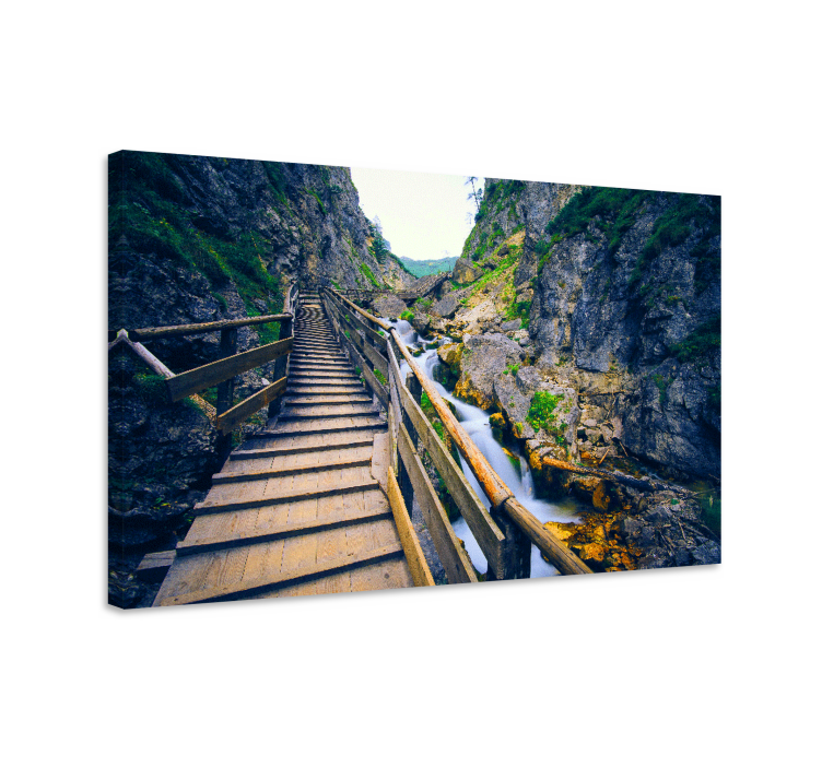 Landscape canvas scenic river path - TenStickers