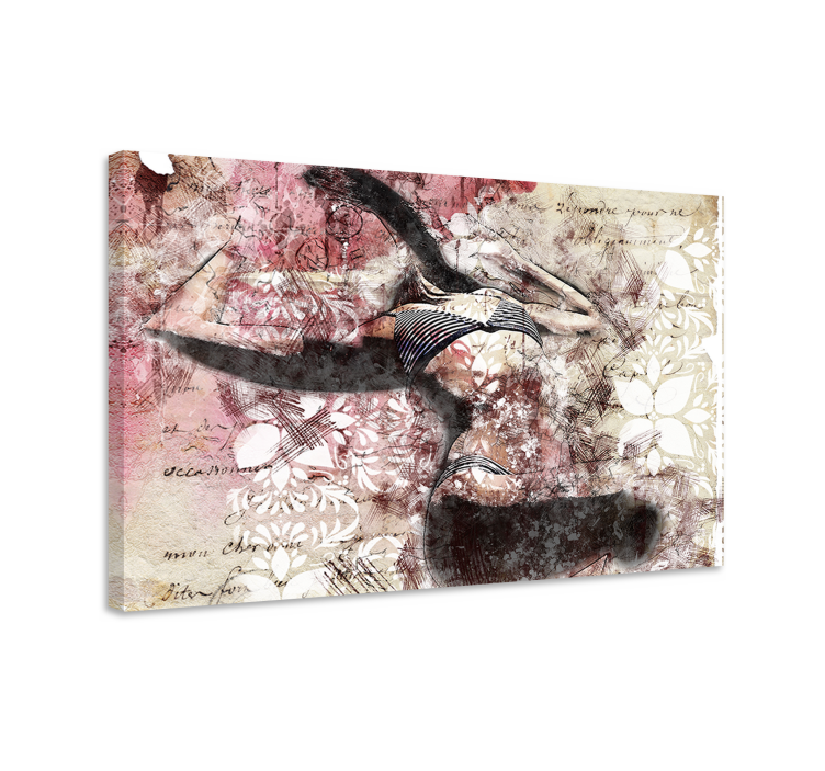 People canvas dancer silhouette artwork - TenStickers