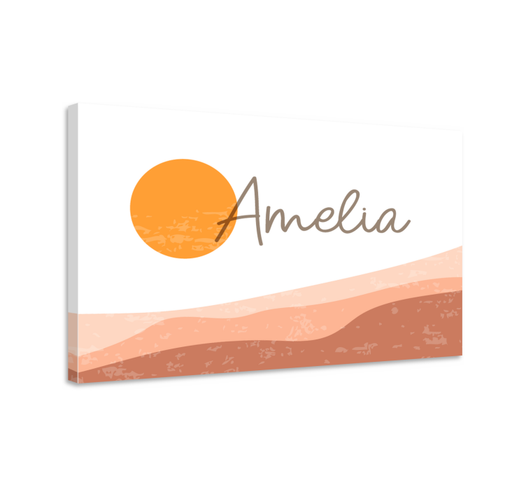 Quote canvas with elegant personalized name - TenStickers
