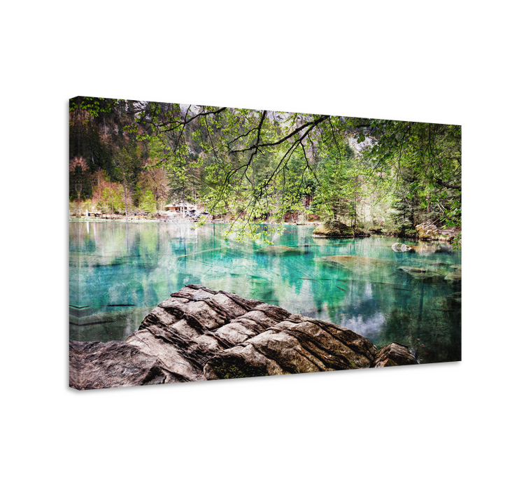 Landscape canvas serene lake reflection - TenStickers