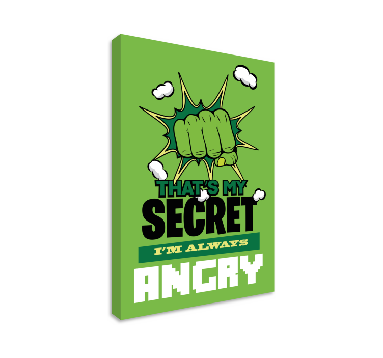 I'm always angry superhero framed picture - TenStickers