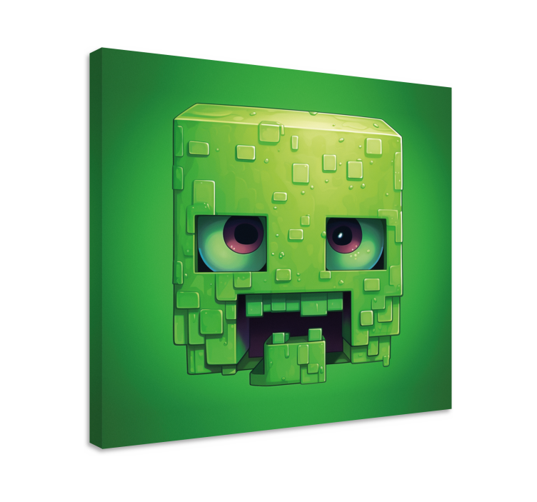 creepy pixel art character framed gaming wall art - TenStickers