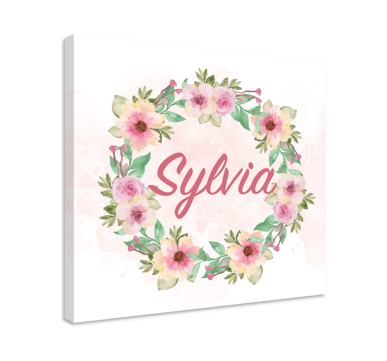 watercolour spring flowers customized canvas print - TenStickers