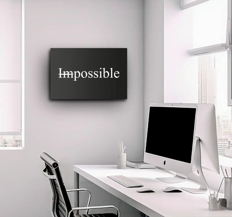impossible word inspirational wall art - TenStickers