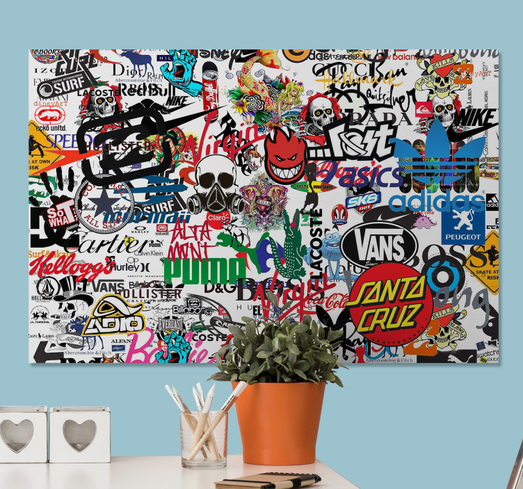 Famous Logo modern canvas wall art - TenStickers