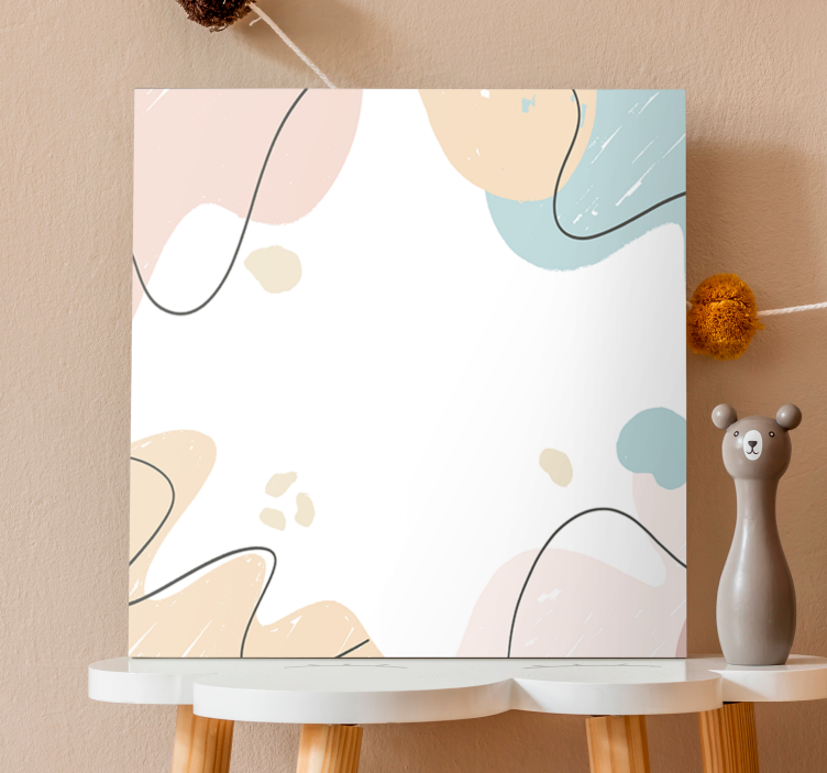 Abstract Fruity Shapes fruit canvas wall art - TenStickers