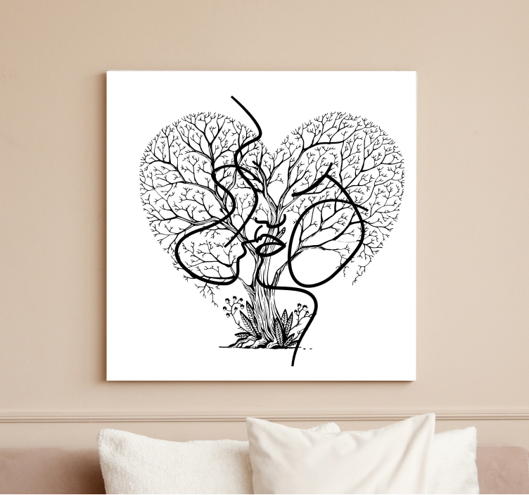 Abstract Kiss Tree Multi canvas art prints - TenStickers