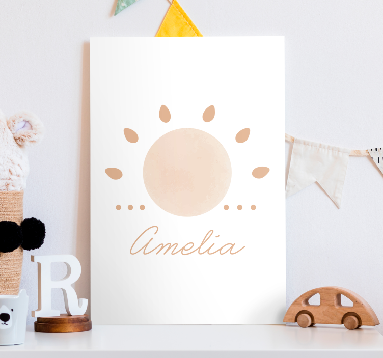 Abstract minimal sun Nordic canvas prints - TenStickers