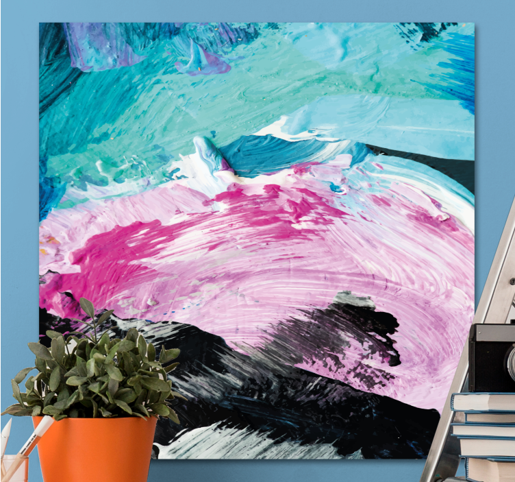 Abstract wall art 1 colorful dynamic swirls - TenStickers