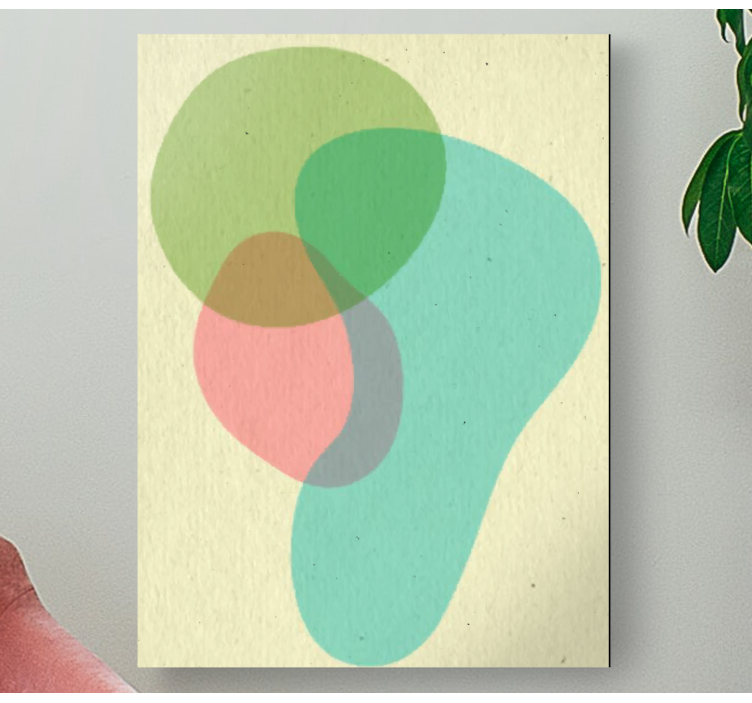 Abstract wall art 1 fluid shape design - TenStickers