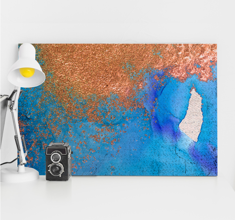 Abstract wall art 1 textured blue abstract - TenStickers