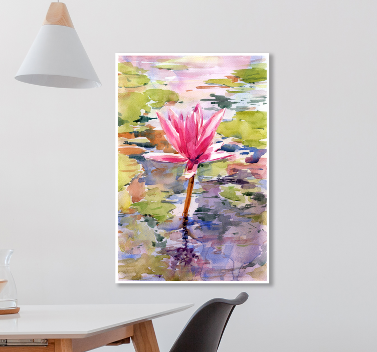 Abstract watercolour flower canvas print - TenStickers