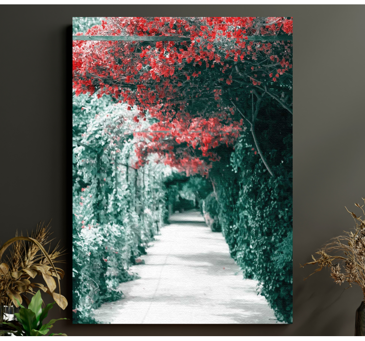 Alley with flowers canvas - TenStickers