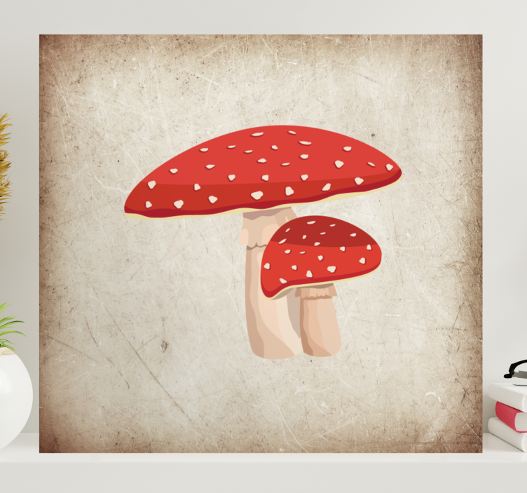 Amanita mushroom illustration Kitchen print - TenStickers