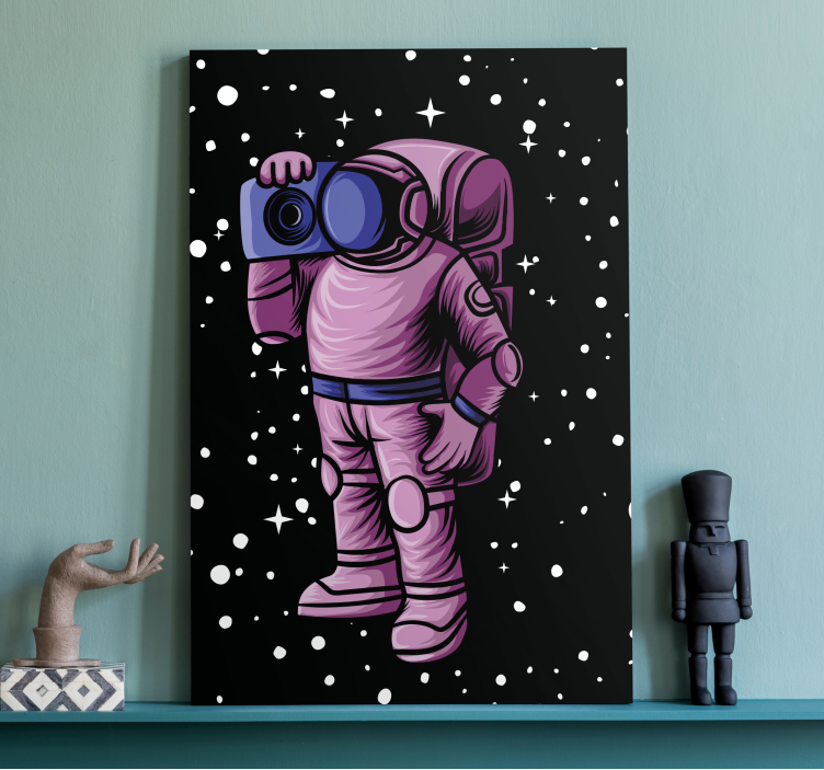 Astronaut Capturing Stars framed gaming wall art - TenStickers