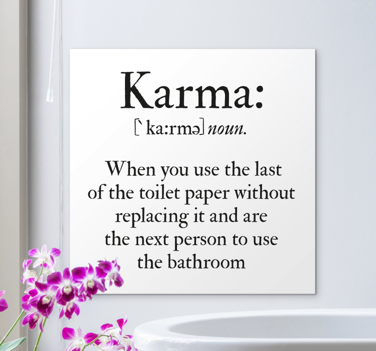 Bath fun karma Bathroom canvas art - TenStickers