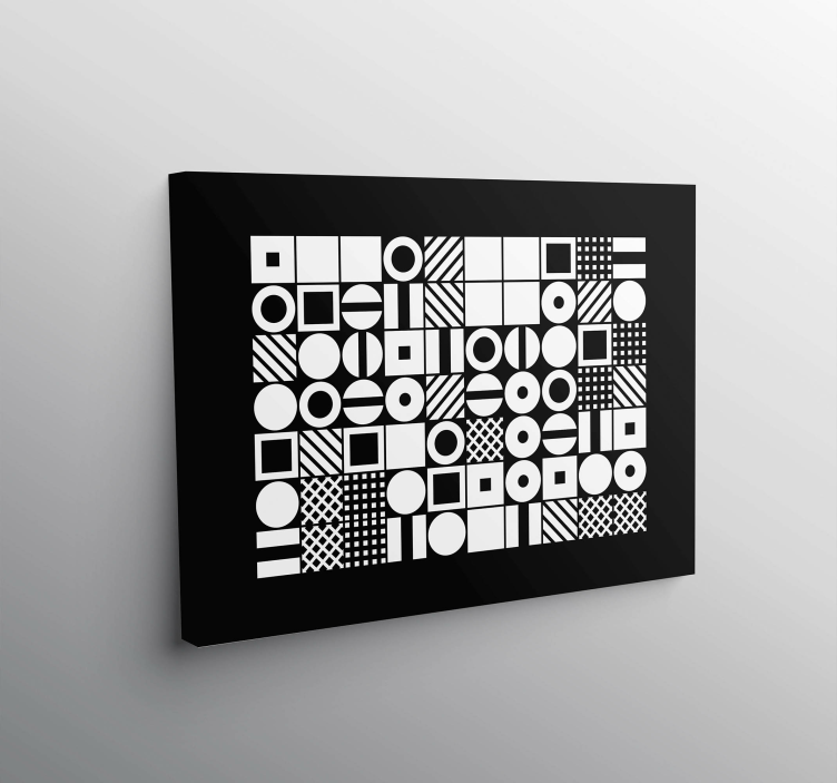 Black and white geometries office wall prints - TenStickers