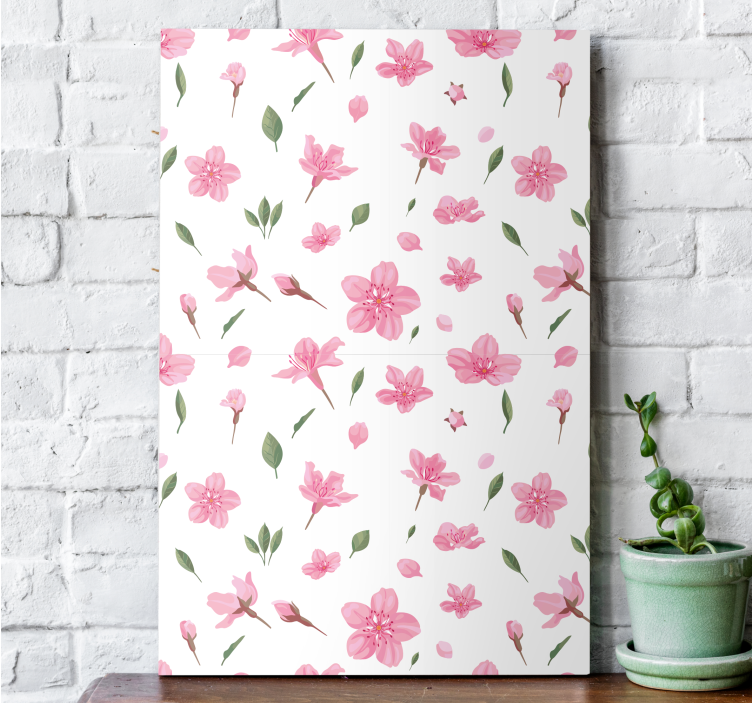 Blooming Floral Pattern Flowers  canvas - TenStickers