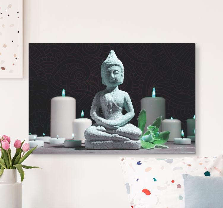 Buddha wall art buddha meditation sculpture - TenStickers