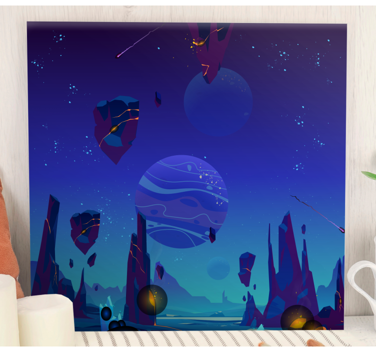 Cartoon space surface nursery canvas - TenStickers