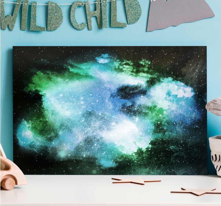 Celestial galaxy landscape landscape canvas - TenStickers