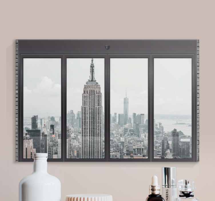 Cityscape wall art empire state viewpoint - TenStickers