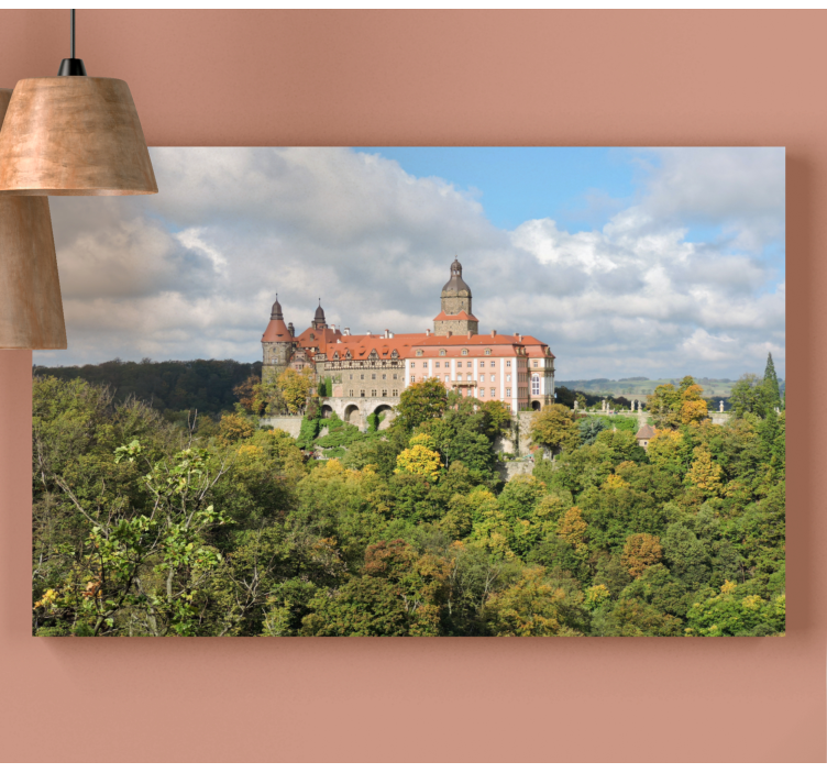 Cityscape wall art historic castle landscape - TenStickers