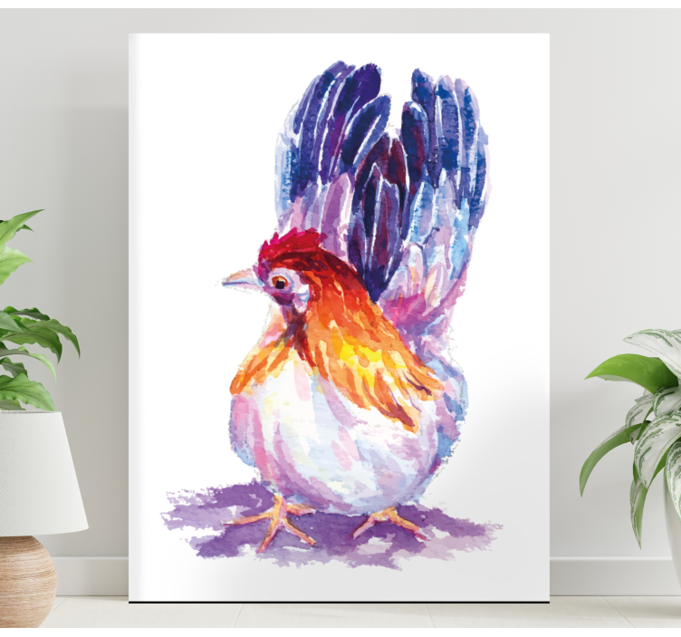 Classical painted chick bird canvas art - TenStickers