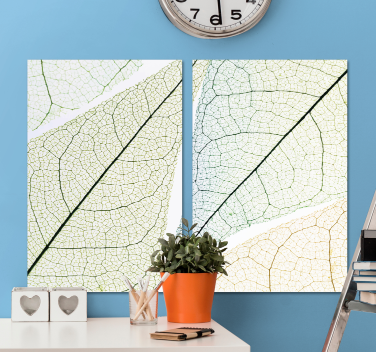 Colored transparent leaf Plant canvas prints - TenStickers