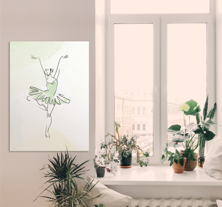 Dancer canvas elegant ballet motion - TenStickers