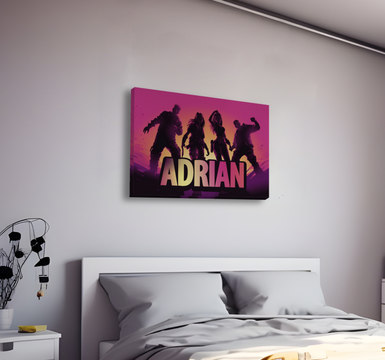 dancing characters framed gaming wall art - TenStickers