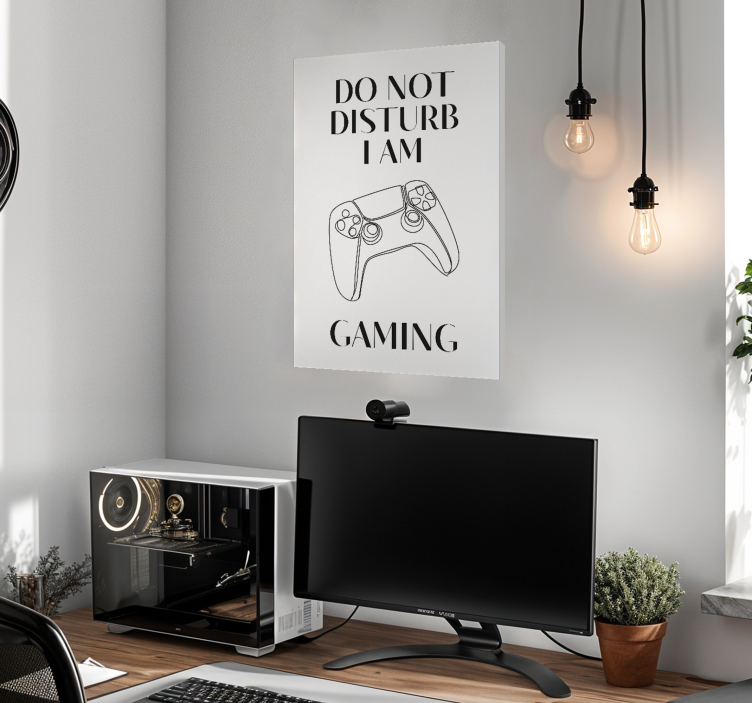 do not disturb i am gaming video game canvas art - TenStickers