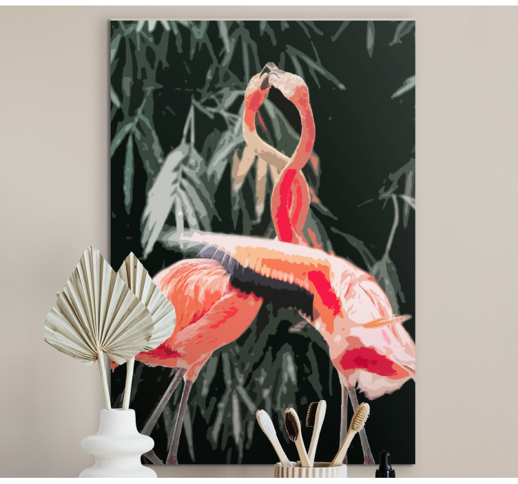 Dog wall art flamingo pair - TenStickers
