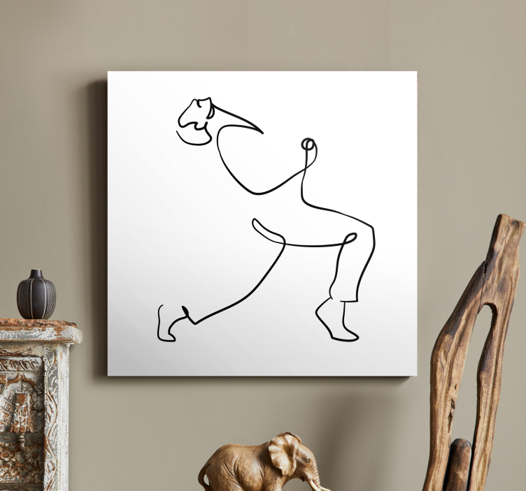 Dynamic Human Outline people canvas - TenStickers