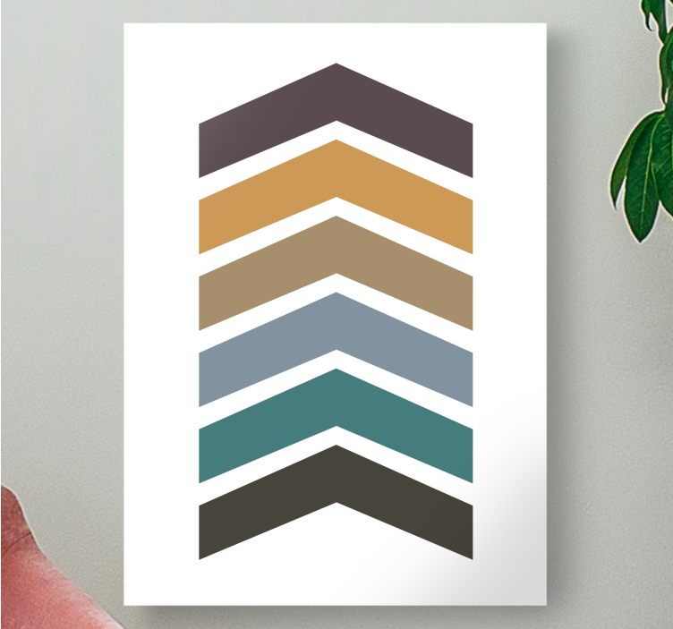 Earth colors arrow nordic canvas living room - TenStickers