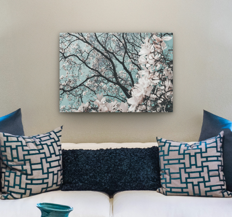 Elegant style cherry blossom flower canvas - TenStickers