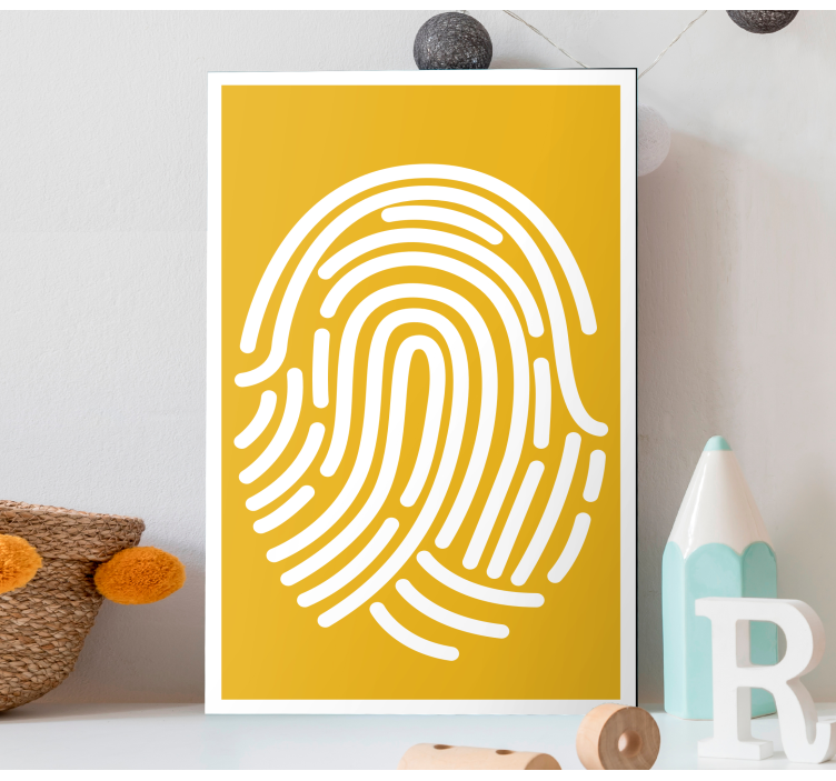 Fingerprint abstract art geometric canvas - TenStickers