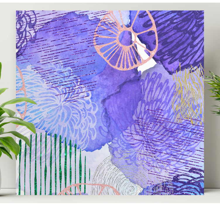 Flower splash canvas art prints - TenStickers