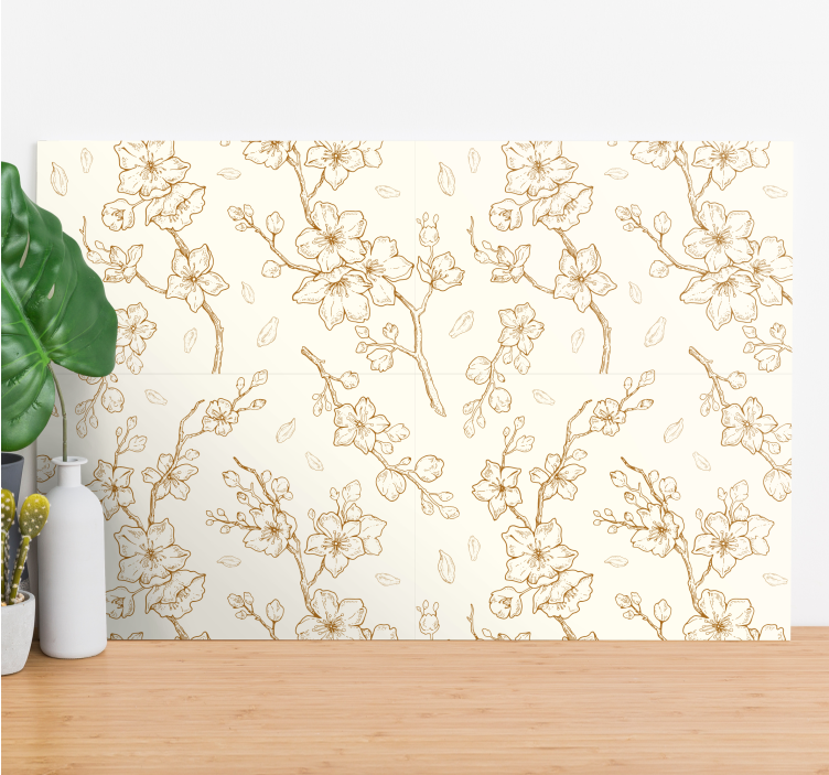 Flowers canvas charming blossom design - TenStickers