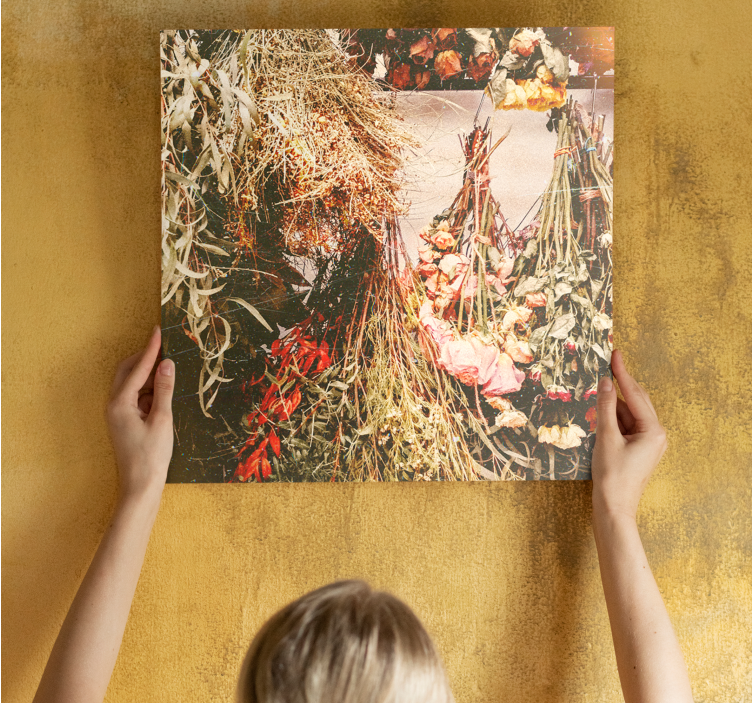 Flowers canvas dried flower arrangements - TenStickers