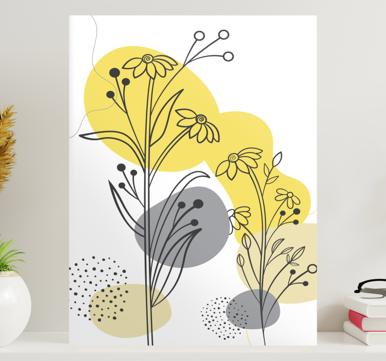 Flowers canvas elegant floral display - TenStickers