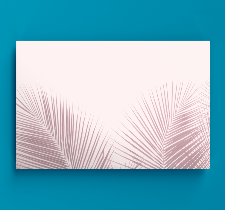 Flowers canvas elegant palm leaves - TenStickers