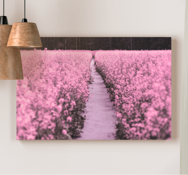 Flowers canvas path through blooms - TenStickers